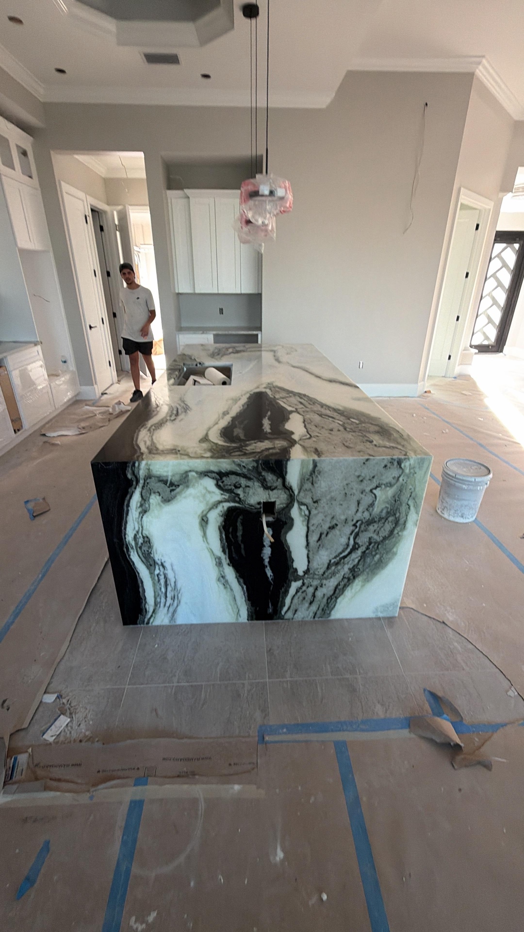 Panda Marble countertop sample