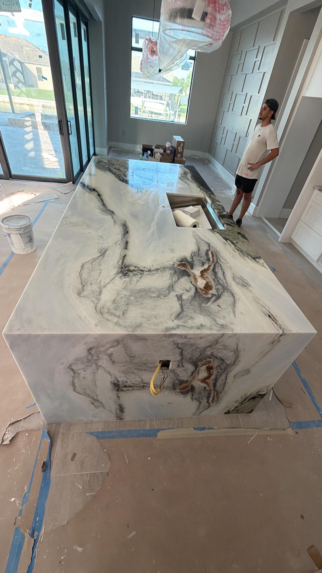 Panda Marble countertop sample