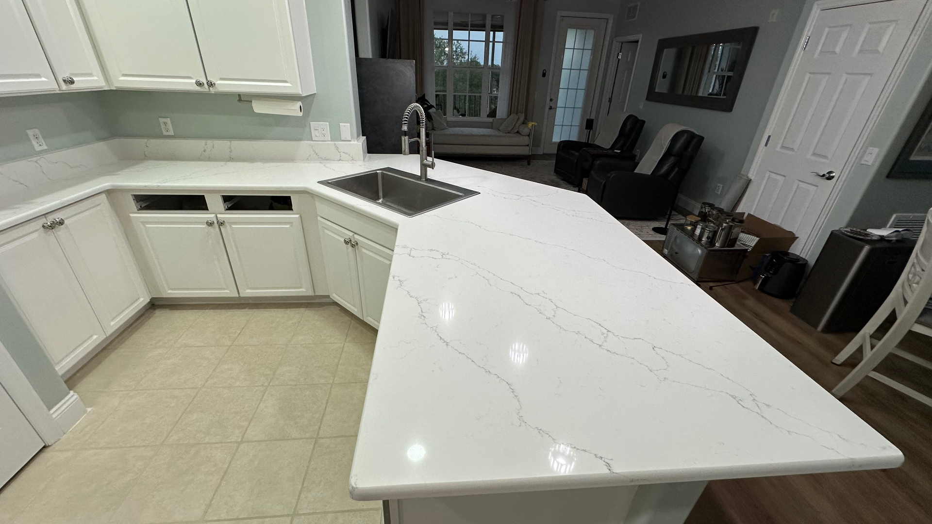 Quartz countertop sample