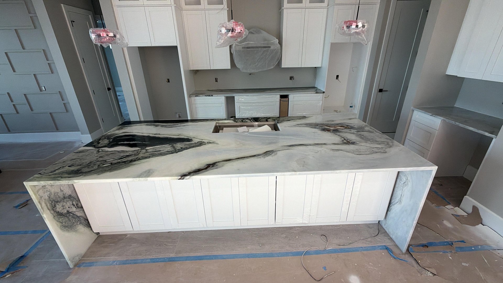Panda Marble countertop sample